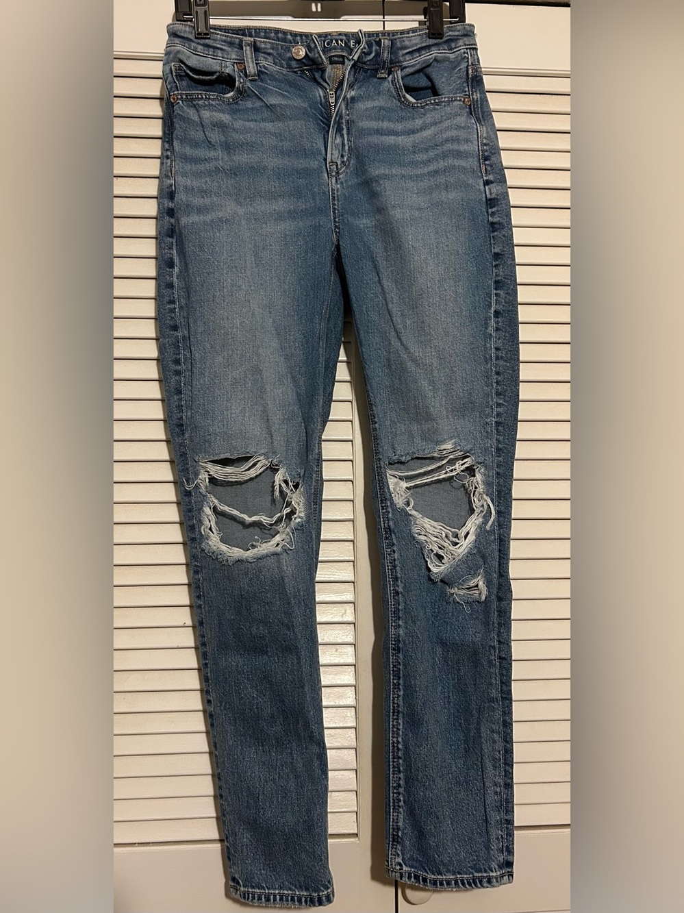 American Eagle Outfitters Blue Distressed Jeans